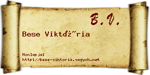 Bese Viktória névjegykártya